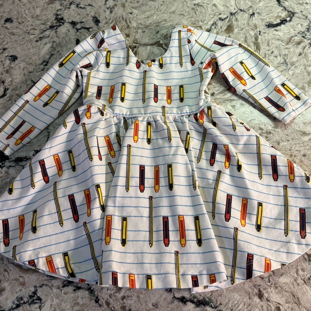 Monica + Andy White School Print Dress